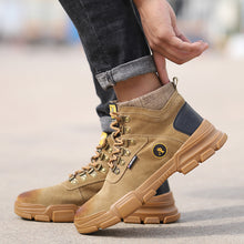 Lade das Bild in den Galerie-Viewer, Tacocood High-Top-Sicherheitsschuhe aus Leder gegen Stöße und Stiche