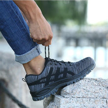 Lade das Bild in den Galerie-Viewer, Tacocood casual atmungsaktive sommer mesh stahl kappe kappen arbeit sicherheit schuhe 36-50