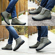 Lade das Bild in den Galerie-Viewer, Tacocood Herren Damen Winterschuhe Warm Gefüttert Winter Stiefel Kurz Schnür Boots Schneestiefel Outdoor Freizeit Schuhe
