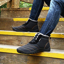 Lade das Bild in den Galerie-Viewer, Tacocood Herren Damen Winterschuhe Warm Gefüttert Winter Stiefel Kurz Schnür Boots Schneestiefel Outdoor Freizeit Schuhe