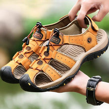 Lade das Bild in den Galerie-Viewer, Tacocood 2021 Neue Große Größe Echtem Leder Rindsleder Männer Sandalen