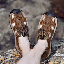 Lade das Bild in den Galerie-Viewer, Tacocood 2021 Neue Große Größe Echtem Leder Rindsleder Männer Sandalen
