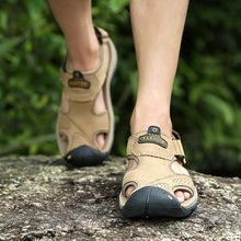 Lade das Bild in den Galerie-Viewer, Tacocood Sommer Sandalen Männer Echtes Leder Casual Schuhe
