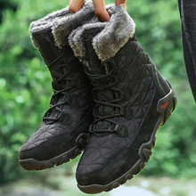 Lade das Bild in den Galerie-Viewer, Tacocood Herren Martin Stiefel Lässige High-Top Warme Schneestiefel
