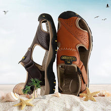 Lade das Bild in den Galerie-Viewer, Tacocood Sommer Sandalen Männer Echtes Leder Casual Schuhe
