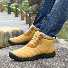 Lade das Bild in den Galerie-Viewer, Tacocood Herren Damen Winterschuhe Warm Gefüttert Winter Stiefel Kurz Schnür Boots Schneestiefel Outdoor Freizeit Schuhe
