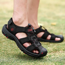 Lade das Bild in den Galerie-Viewer, Tacocood 2021 Neue Große Größe Echtem Leder Rindsleder Männer Sandalen
