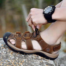 Lade das Bild in den Galerie-Viewer, Tacocood 2021 Neue Große Größe Echtem Leder Rindsleder Männer Sandalen

