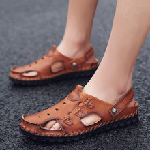 Lade das Bild in den Galerie-Viewer, Tacocood Sommer Echtem Leder Sandalen männer Casual Schuhe
