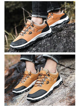 Lade das Bild in den Galerie-Viewer, Men Sports Casual Wearable Hiking Sneakers Male Non-slip Running Quality Leather Shoes

