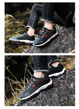 Lade das Bild in den Galerie-Viewer, Men Sports Casual Wearable Hiking Sneakers Male Non-slip Running Quality Leather Shoes
