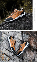 Lade das Bild in den Galerie-Viewer, Men Sports Casual Wearable Hiking Sneakers Male Non-slip Running Quality Leather Shoes
